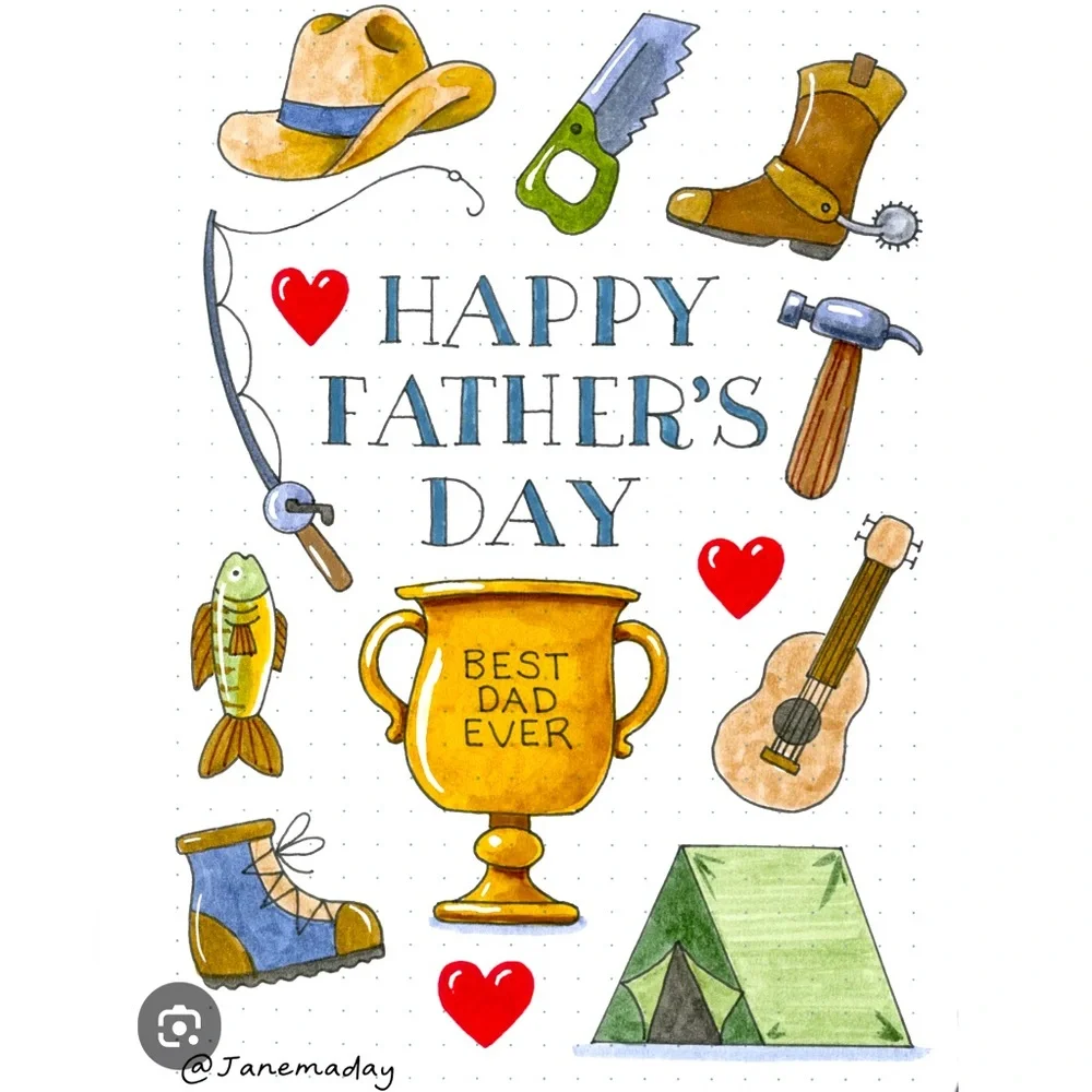 Father's Day Illustrated Card - Picture 1 of 1